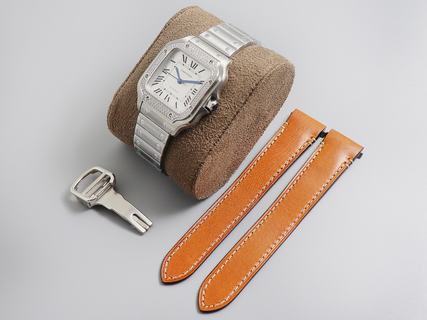Replica Cartier Santos De Cartier WJSA0006 The best BV Factory V2 35MM SS & Diamond Silver Dial M9015