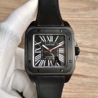 Replica Cartier Santos 100 XL WSSA0006 V6 Factory PVD 1:1 best edition, Black Dial Swiss 2824-2