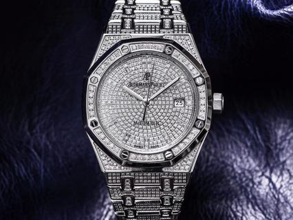 Replica Audemars Piguet Royal Oak 15452 TZ Factory 1:1 Best Edition, 41MM, Diamonds Silver Dial, Silver Bracelet, SWISS Audemars Piguet 3120 Automatic Movement