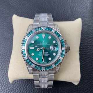 Replica Rolex Submariner Date 116610LV KS Factory 1:1 best edition,SS & Diamonds Green Dial Swiss 2836-2
