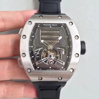 Replica Richard Mille RM69 Erotic Tourbillon Noob Factory KV 1:1 Best Edition, Titanium, Black Dial, Black Rubber Strap, SWISS Richard Mille Caliber RM69
