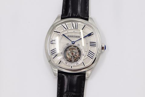Replica Drive De Cartier Tourbillon SS/LE White BBR Factory Tourbillon