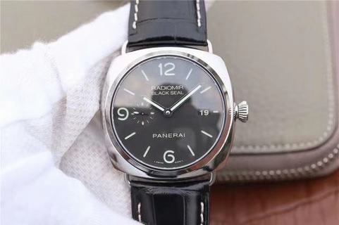 Replica Panerai Radiomir Black Seal 3 Days PAM388 VS Factory 1:1 Best Edition, Stainless Steel, Black Dial, Black Leather Strap, SWISS P9000 Automatic Movement