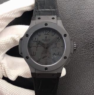 Replica Hublot Big Bang All Black 301.CI.1110.CI HBB Factory 1:1 Best Edition, Chronograph, 44MM, Ceramic, Ceramic Bezel, Black Dial, Black Leather Strap, SWISS HUB4100 Automatic Movement