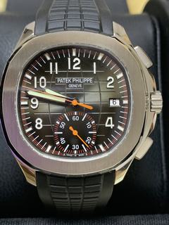 Replica Patek Philippe Aquanaut Chronograph 5968A YL Factory 1:1 Best Edition, Chronograph, Stainless Steel, Black Dial, Black Rubber Strap, SWISS Patek Philippe CH28-520C Automatic Movement