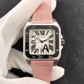 Replica Cartier Santos 100 33mm Medium Size W20126X8 HBB V6 1:1 best edition,Stainless Steel White Dial Swiss 2824-2