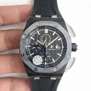 Replica Audemars Piguet Royal Oak Offshore 26400AU 44mm Forged Carbon V2 JF 1:1 Black dial Best Edition A3126