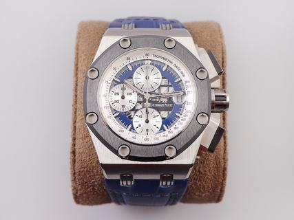 Replica Audemars Piguet Royal Oak Offshore Rubens Barrichello II 26078PO.OO.D018CR.01 JF Factory V2 SS Blue Dial Swiss 3126
