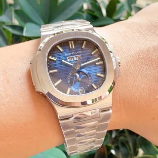 Replica Patek Philippe 2019 Year 5726/1A-014 Nautilus Annual Calendar Moonphase PF Factory 1:1 best edition Blue Dial Caliber324s