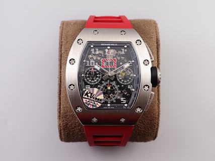 Replica Richard Mille RM011 Chrono KV Factory V3 Latest Maximum?version SS Black Dial Swiss 7750 