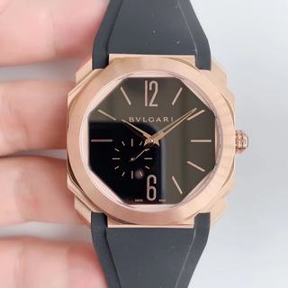 OCTO 12028 RG JL Best Edition Black dial On Black Rubber Strap A2824